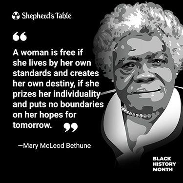 A woman is free if she lives by her own standards and creates her own destiny if she prizes her individuality and puts no boundaries on her hopes for tomorrow. - Mary McLeod Bethune.