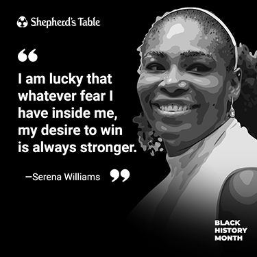 I am lucky that whatever fear I have inside me, my desire to win is always stronger. - Serena Williams.